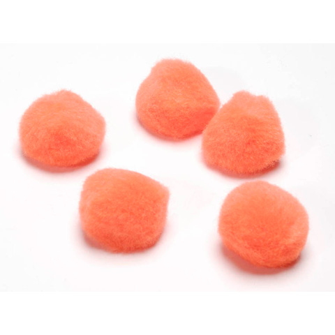 Acrylic Pom Poms - Orange - 1/4 inch - 100 pieces