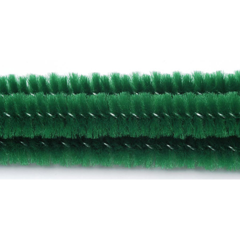 Chenille Stems - 6mm - Emerald Green - 25 pieces