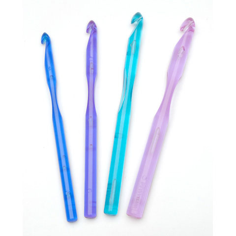 Crochet Hook Set - Acrylic - 6 inches - 4 pieces 