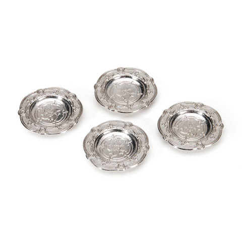 Timeless Minis™ - Fancy Dishes - Pewter - 1.0625 inches - 4 pieces 