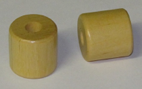 Wood Bead - Cylinder - Natural - 1 inch - 100 pieces