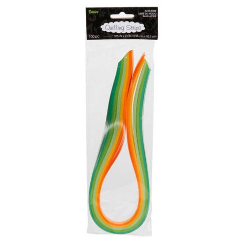 Paper Quilling Strips - Assorted Colors - 3/8 x 21 inches - 100 pieces