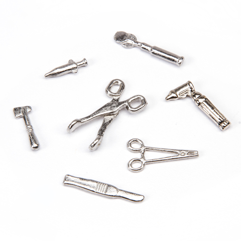 Timeless Minis™ - Doctor Instruments - Assorted Sizes - Silver - 7 pieces