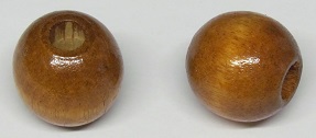 Wood Bead - Round - Maple Color - 35mm - 50 pieces