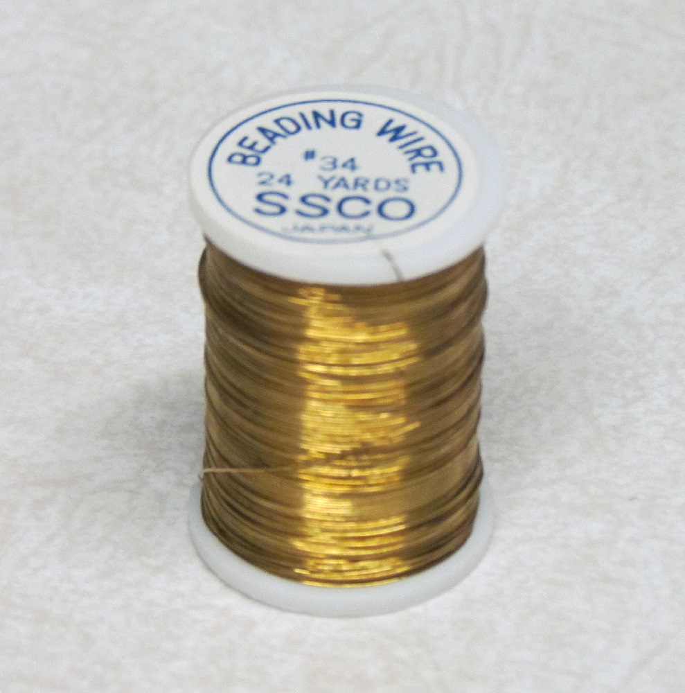 Gold Beading Wire - #34 - 24 yards