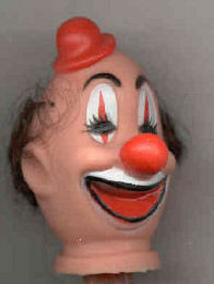 3 inch - Vintage -  Clown head with hat