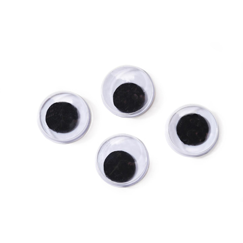 Paste On Eyes - Movable - Black - 10mm - 720 pieces