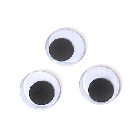 Sew On Eyes - Movable - Black - 20mm - 4 pieces
