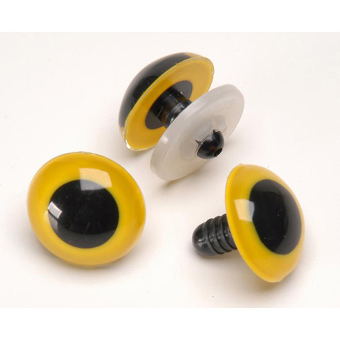 Animal Eyes with Plastic Washers - Yellow - 20mm - 50 pieces 
